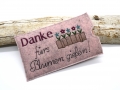 Schokoladenhülle Danke fürs Blumengießen, Holz hacken, Briefkasten leeren  / (Variante) Blumen gießen