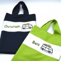 Tasche Beutel Bus mit Name  / (Variante Farbe) grün