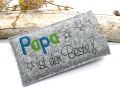 Bild 3 von Schokoladenhülle Papa Geschenkidee Vatertag  / (Variante) grau Papa ist der Beste