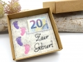 Bild 2 von Geburt Wunscherfüller für Geldgeschenke Geburt  / (Variante) hellgrau rosa Füßchen