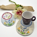 Bild 2 von Mug Rug Untersetzer Osterei Blumen  / (Variante) Osterei Untersetzer aus Baumwollstoff