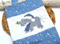 Bild 2 von Tasche Beutel Elefant Weihnachten Winter  / (Variante Motiv) blau/ Elefant mit Mütze